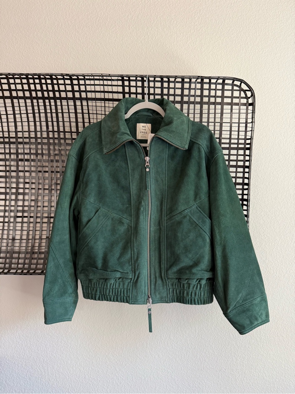 Free people We The Free Desert Moon Suede Jacket green grove - Picture 2 of 7